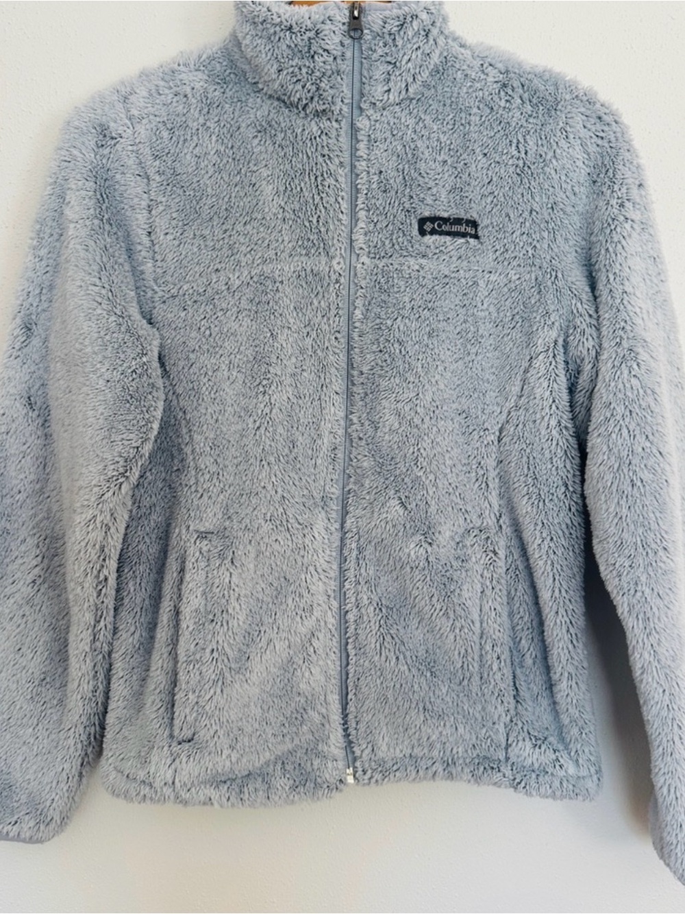 Columbia Women's Pale Blue Teddy Fleece Zip Jacket